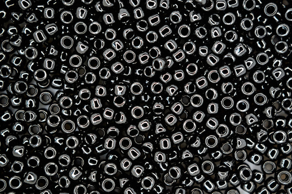 10g TOHO Runde japanische Perlen 8/0 3mm 49 Undurchsichtiger Jet