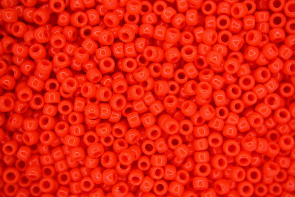 10g TOHO 8/0 Round Japanese Beads 3mm 50 Opaque Sunset Orange