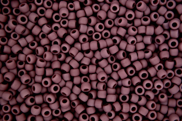 10g TOHO 8/0 Round Japanese Beads 3mm 52F Opaque Frosted Lavender