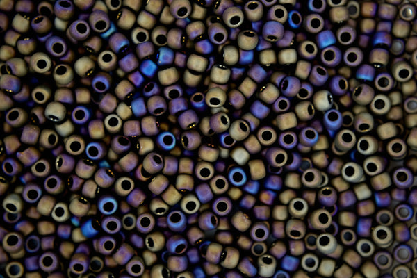 10g TOHO 8/0 Round Japanese Beads 3mm 615 Matte Color Iris Purple