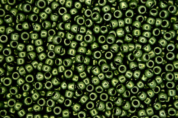 10g TOHO 8/0 Round Japanese Beads 3mm YPS0083 HYBRID ColorTrends Metallic Greenery