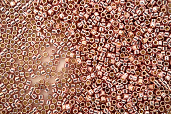 5g TOHO 11/0 Aiko Japanese Seed Beads 2mm PF552 PermaFinish Galvanized Sweet Blush