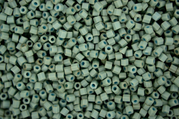 10g TOHO 11/0 Hexagon Japanese Seed Beads Size 2mm 1612F Opaque Pastel Frosted Light Turquoise