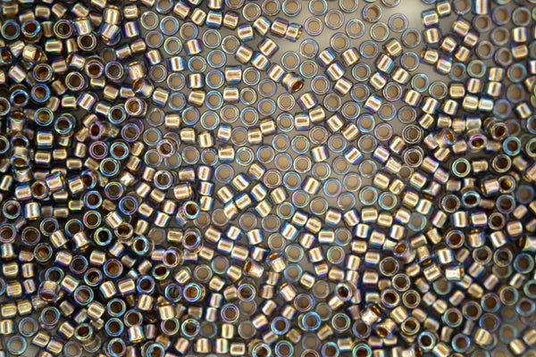 7g TOHO 11/0 Cylinder Treasure Japanese Seed Beads 1.8mm 997 Gold Lined Light Sapphire Rainbow