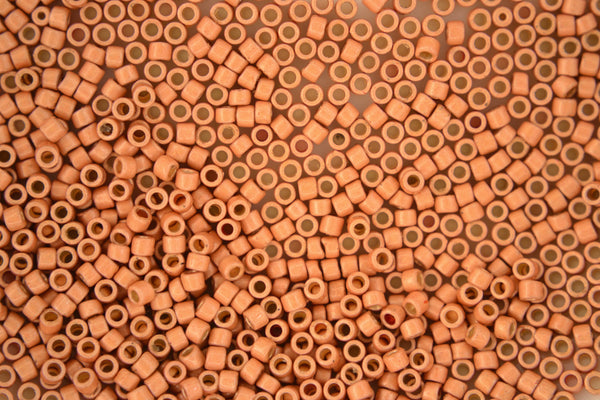 7g TOHO 11/0 Cylinder Treasure Japanese Seed Beads 1.8mm PF551F PermaFinish Galvanized Matte Rose Gold
