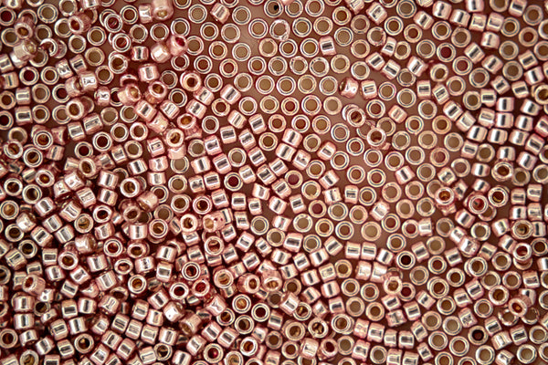 7g TOHO 11/0 Cylinder Treasure Japanese Seed Beads 1.8mm PF552 PermaFinish Galvanized Sweet Blush