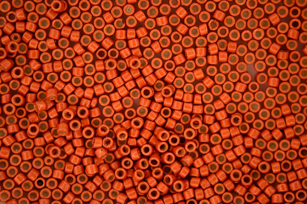 7g TOHO 11/0 Cylinder Treasure Japanese Seed Beads 1.8mm PF562F PermaFinish Galvanized Matte Saffron