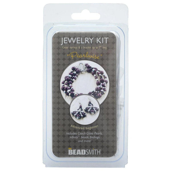 The Beadsmith Jewelry Kit Pearlwise Bracelet & Earrings Jewellery Making Beadacious