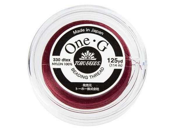 Toho One-G 0.2mm 125yd Beading Thread Burgundy Beadacious