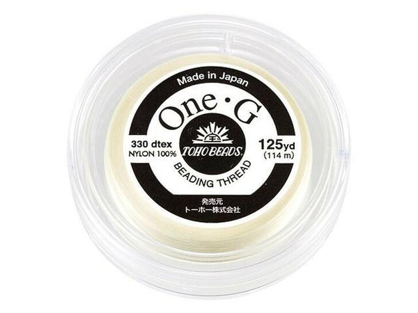 Toho One-G 0.2mm 125yd Beading Thread Cream Beadacious