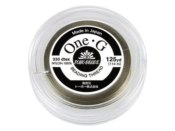 Toho One-G 0.2mm 125yd Beading Thread Light Khaki Beadacious