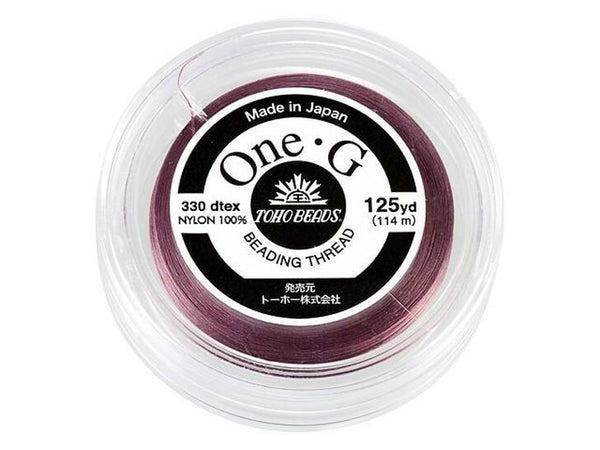 Toho One-G 0.2mm 125yd Beading Thread Mauve Beadacious