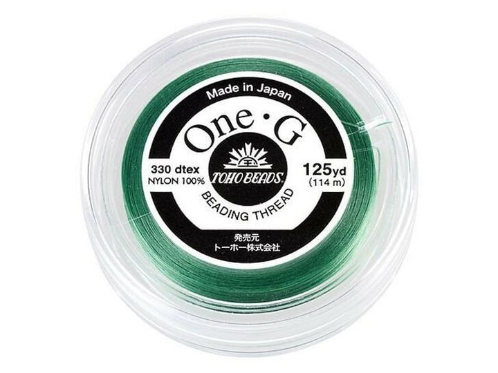 Toho One-G 0.2mm 125yd Beading Thread Mint Green Beadacious