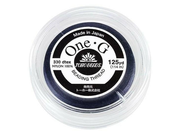 Toho One-G 0.2mm 125yd Beading Thread Navy Beadacious