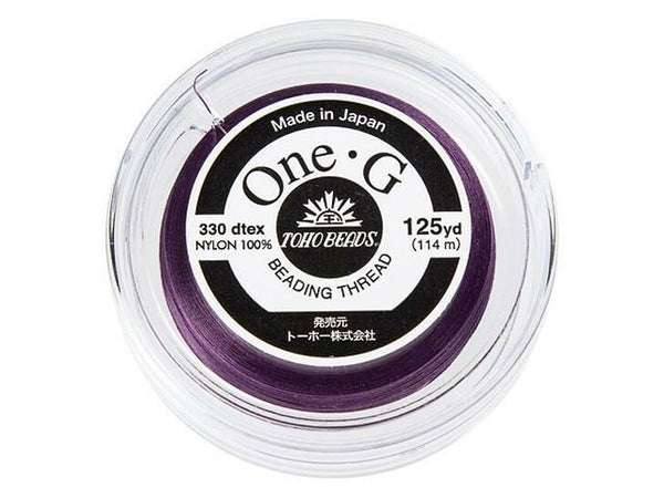 Toho One-G 0.2mm 125yd Beading Thread Purple Beadacious