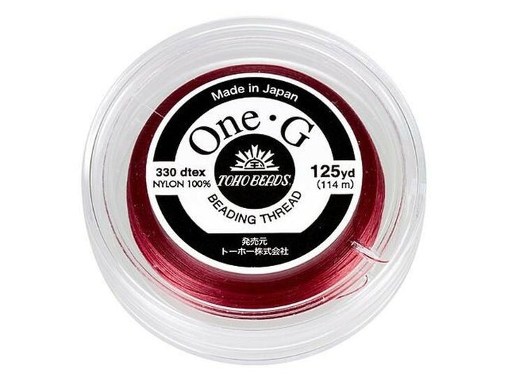 Toho One-G 0.2mm 125yd Beading Thread Red Beadacious