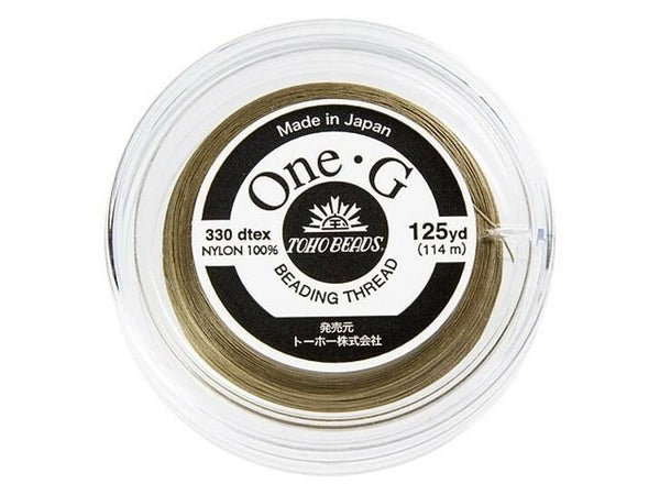 Toho One-G 0.2mm 125yd Beading Thread Sand Ash Beadacious