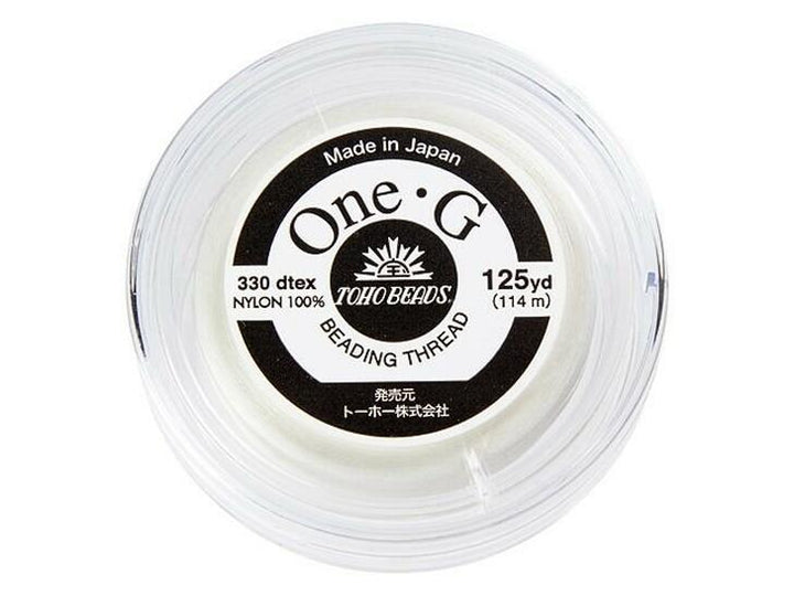 Toho One-G 0.2mm 125yd Beading Thread White Beadacious