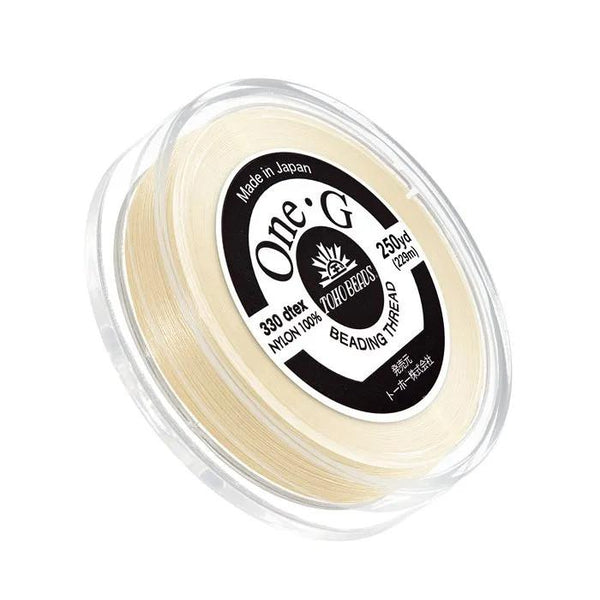 Toho One-G 0.2mm 250yd Beading Thread Cream Beadacious