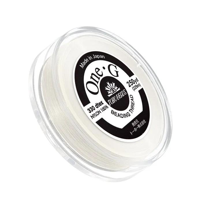 Toho One-G 0.2mm 250yd Beading Thread White Beadacious