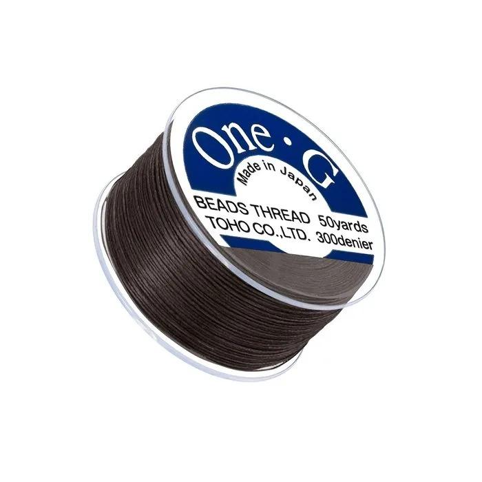 Toho One-G 0.2mm 50yd Beading Thread Brown Beadacious