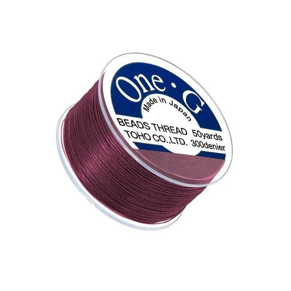 Toho One-G 0.2mm 50yd Beading Thread Burgundy Beadacious