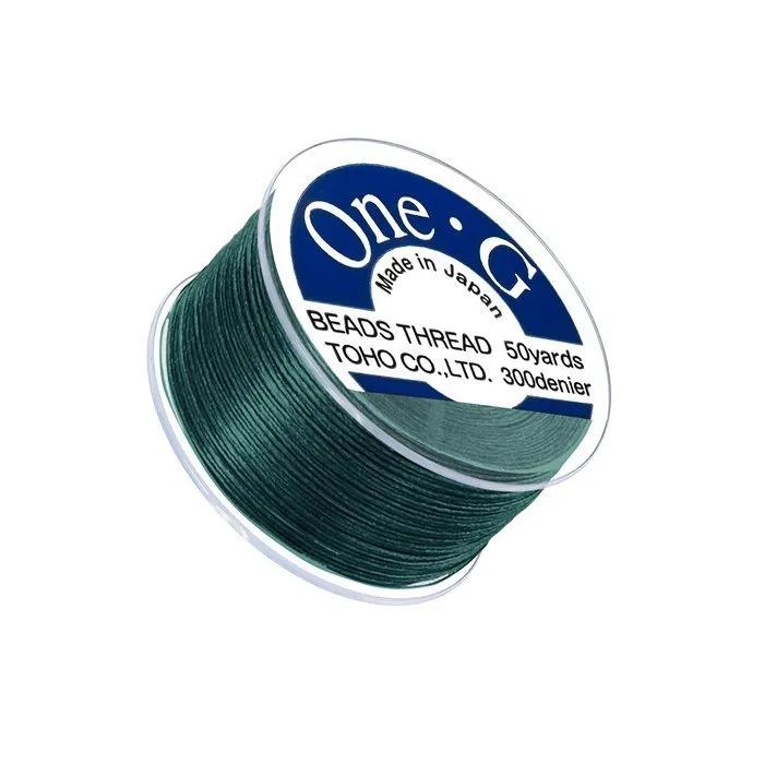 Toho One-G 0.2mm 50yd Beading Thread Deep Green Beadacious