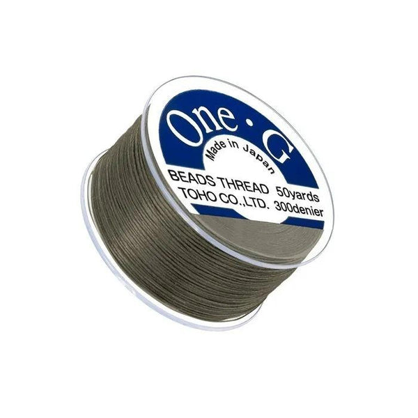 Toho One-G 0.2mm 50yd Beading Thread Light Khaki Beadacious