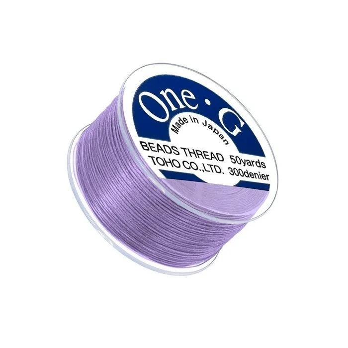 Toho One-G 0.2mm 50yd Beading Thread Light Lavender Beadacious