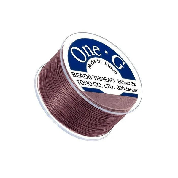 Toho One-G 0.2mm 50yd Beading Thread Mauve Beadacious