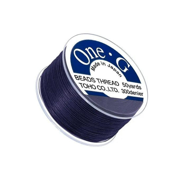 Toho One-G 0.2mm 50yd Beading Thread Navy Beadacious