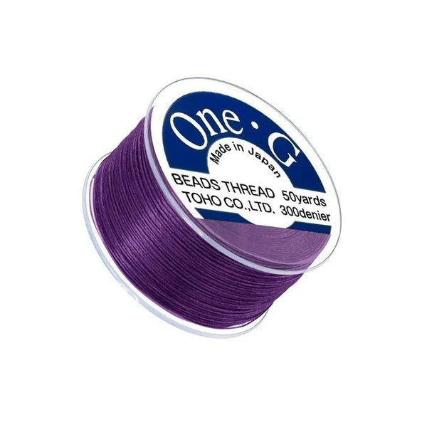 Toho One-G 0.2mm 50yd Beading Thread Purple Beadacious