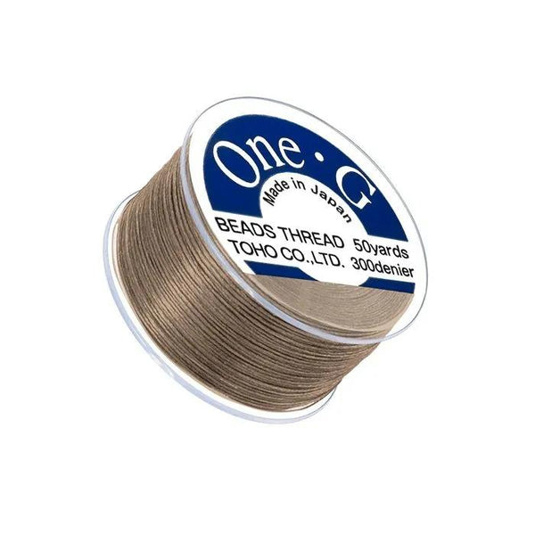 Toho One-G 0.2mm 50yd Beading Thread Sand Ash Beadacious