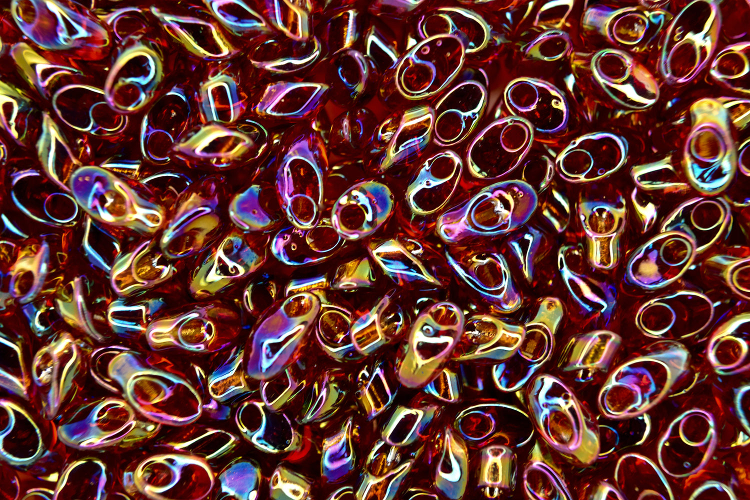 10g MIYUKI Long Magatama Japanese Beads 4x7mm 257 Transparent Topaz AB - Beadacious