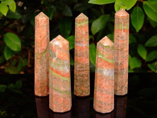 Unakite Obelisk Handmade Tower Polished Natural Gemstone Beadacious