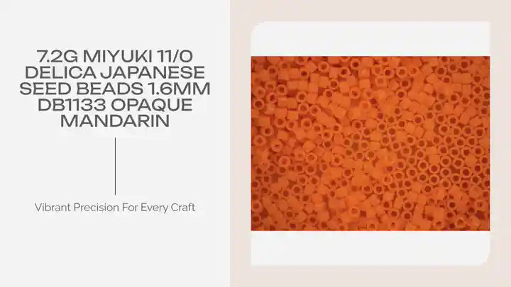 7.2g MIYUKI 11/0 Delica Japanese Seed Beads 1.6mm DB1133 Opaque Mandarin by@Outfy