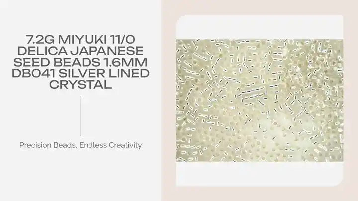 7.2g MIYUKI 11/0 Delica Japanese Seed Beads 1.6mm DB041 Silver Lined Crystal by@Outfy