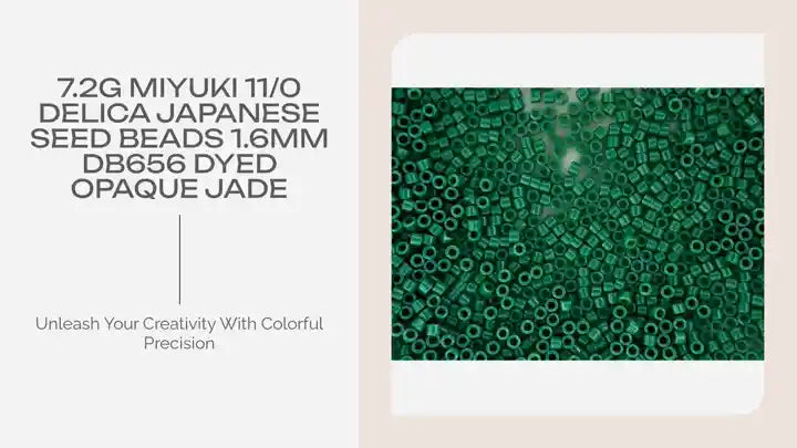 7.2g MIYUKI 11/0 Delica Japanese Seed Beads 1.6mm DB656 Dyed Opaque Jade by@Outfy