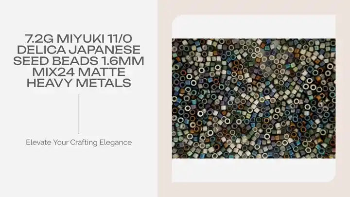 7.2g MIYUKI 11/0 Delica Japanese Seed Beads 1.6mm MIX24 Matte Heavy Metals by@Outfy