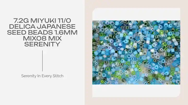 7.2g MIYUKI 11/0 Delica Japanese Seed Beads 1.6mm MIX08 Mix Serenity by@Outfy