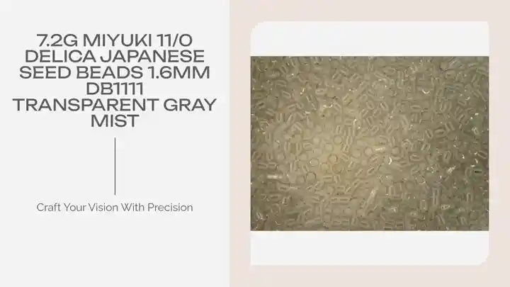 7.2g MIYUKI 11/0 Delica Japanese Seed Beads 1.6mm DB1111 Transparent Gray Mist by@Outfy