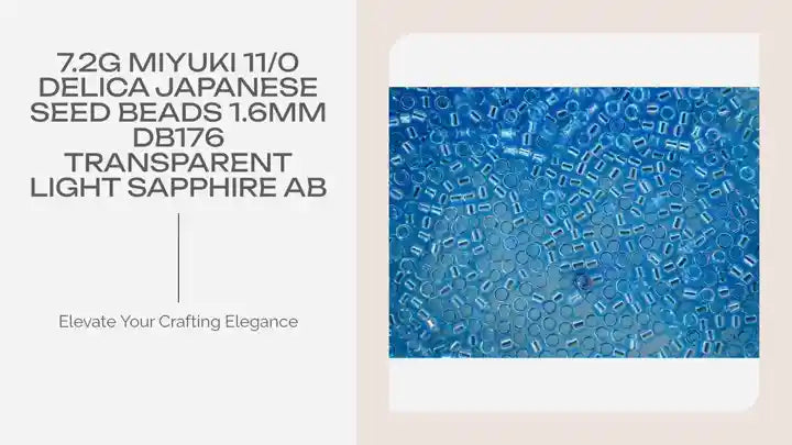 7.2g MIYUKI 11/0 Delica Japanese Seed Beads 1.6mm DB176 Transparent Light Sapphire AB by@Outfy