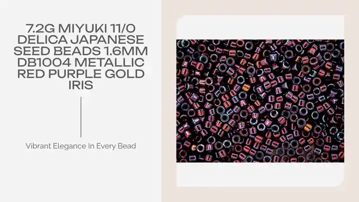 7.2g MIYUKI 11/0 Delica Japanese Seed Beads 1.6mm DB1004 Metallic Red Purple Gold Iris by@Outfy