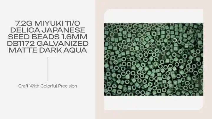 7.2g MIYUKI 11/0 Delica Japanese Seed Beads 1.6mm DB1172 Galvanized Matte Dark Aqua by@Outfy