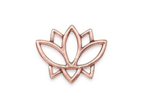 TierraCast Link 23.5x19mm Open Lotus Antique Copper Jewellery Making