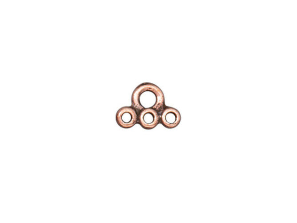 TierraCast Link 9x6mm 1.1mm Loops Stitch-In Connector Antique Copper Jewellery Making