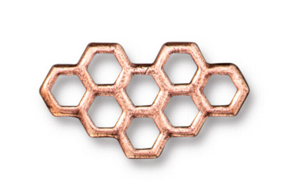 TierraCast Link 21x11.7mm Honeycomb Antique Copper Jewellery Making