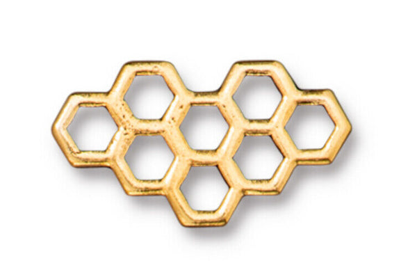 TierraCast Link 21x11.7mm Honeycomb Antique Gold Jewellery Making